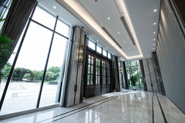 Outdoor banquet area