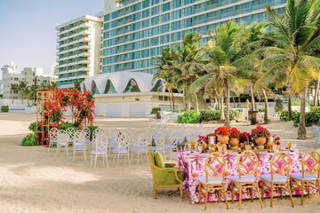 Outdoor wedding area