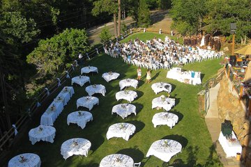 Outdoor wedding area
