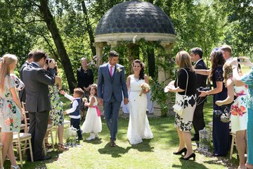 Outdoor wedding area