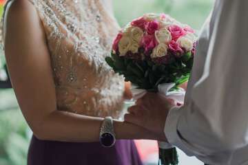 Outdoor wedding area