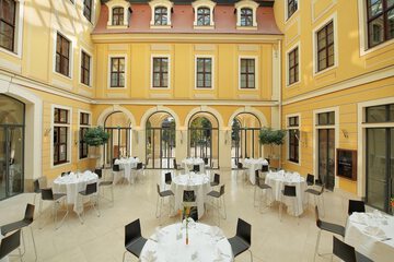 Outdoor banquet area