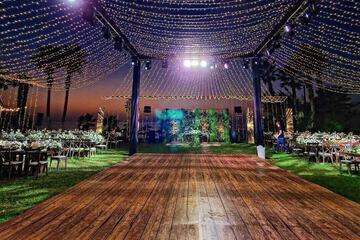 Outdoor wedding area