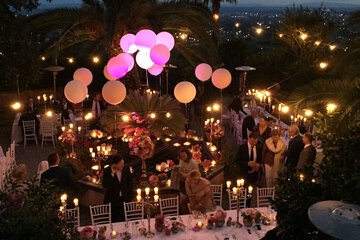 Outdoor banquet area
