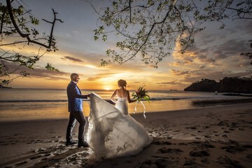 Outdoor wedding area