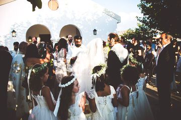 Outdoor wedding area