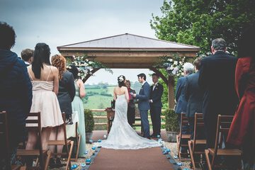 Outdoor wedding area