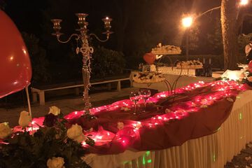 Outdoor wedding area