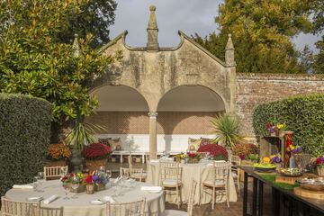 Outdoor banquet area