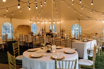 Outdoor wedding area