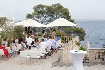 Outdoor wedding area