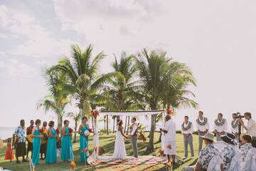Outdoor wedding area