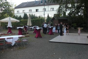 Outdoor banquet area