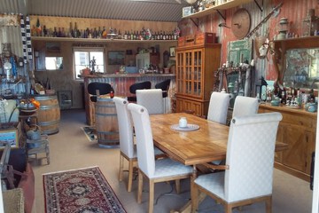 Outdoor banquet area