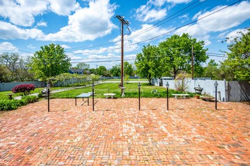 Outdoor banquet area