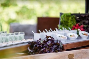 Outdoor banquet area