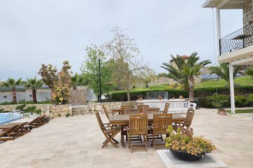 Outdoor banquet area