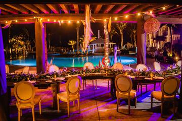 Outdoor banquet area