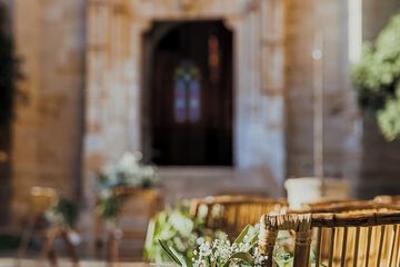 Outdoor wedding area