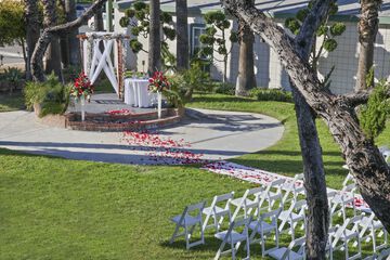 Outdoor wedding area