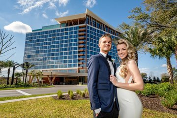 Outdoor wedding area
