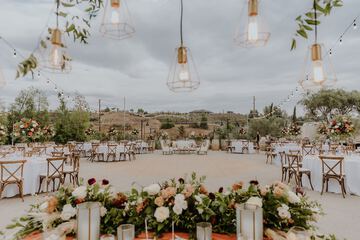 Outdoor wedding area