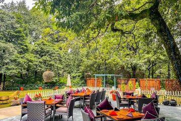 Outdoor wedding area