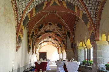 Outdoor banquet area