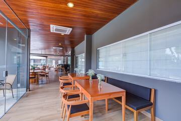 Outdoor banquet area