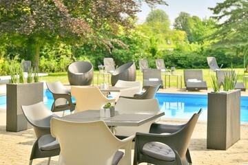 Outdoor banquet area