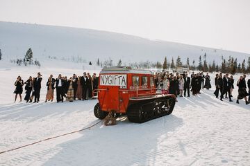 Outdoor wedding area