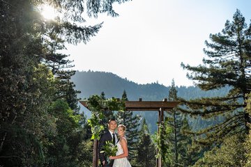 Outdoor wedding area
