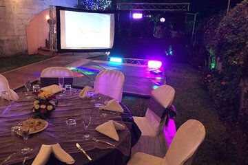 Outdoor banquet area