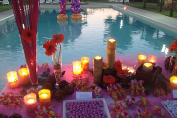 Outdoor banquet area