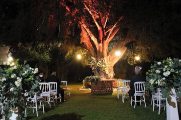 Outdoor banquet area