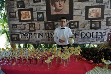 Outdoor banquet area