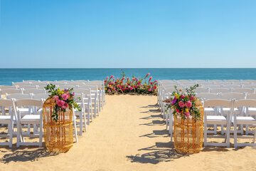Outdoor wedding area