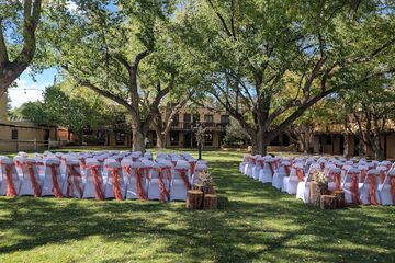 Outdoor wedding area