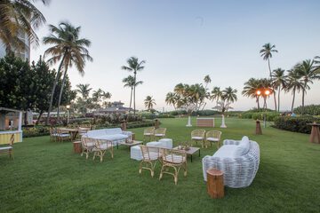 Outdoor wedding area
