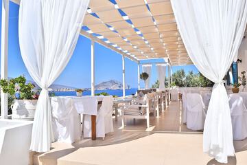 Outdoor wedding area