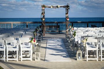 Outdoor wedding area