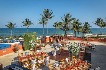 Outdoor wedding area