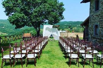 Outdoor wedding area