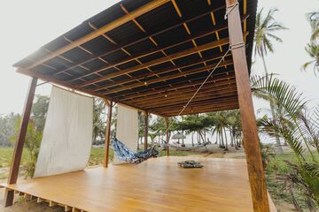 Outdoor banquet area