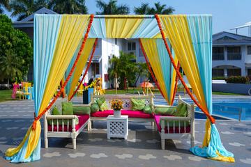 Outdoor wedding area