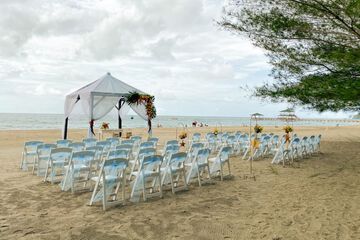 Outdoor wedding area