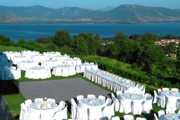 Outdoor wedding area