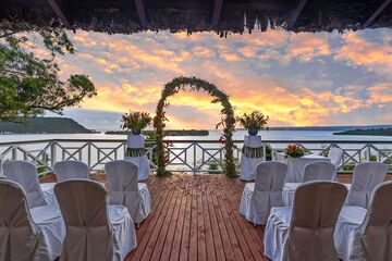 Outdoor wedding area