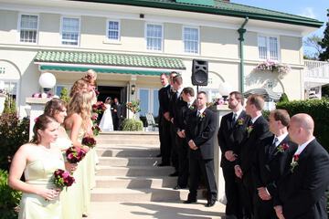 Outdoor wedding area