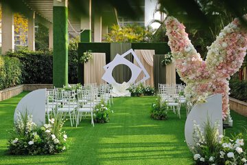Outdoor wedding area